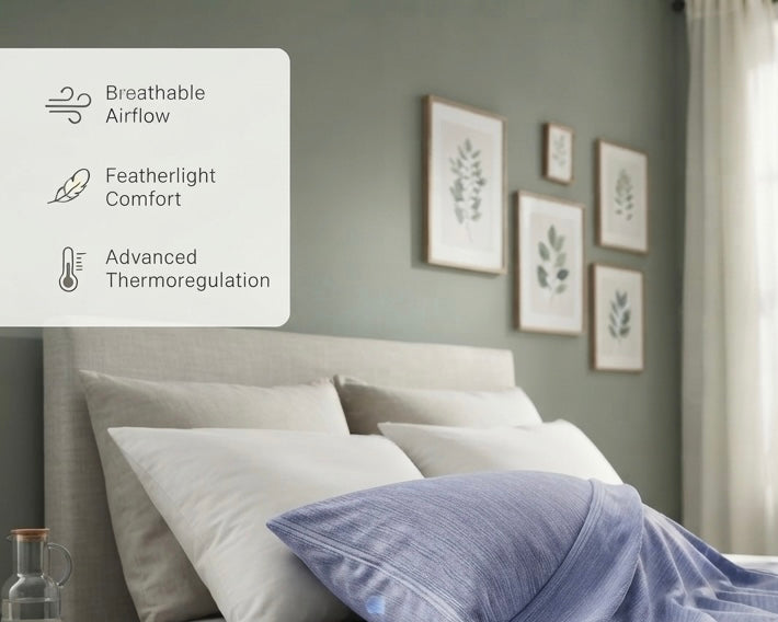 NightRest Cooling Blanket | Breathable Cooling Fiber Throw